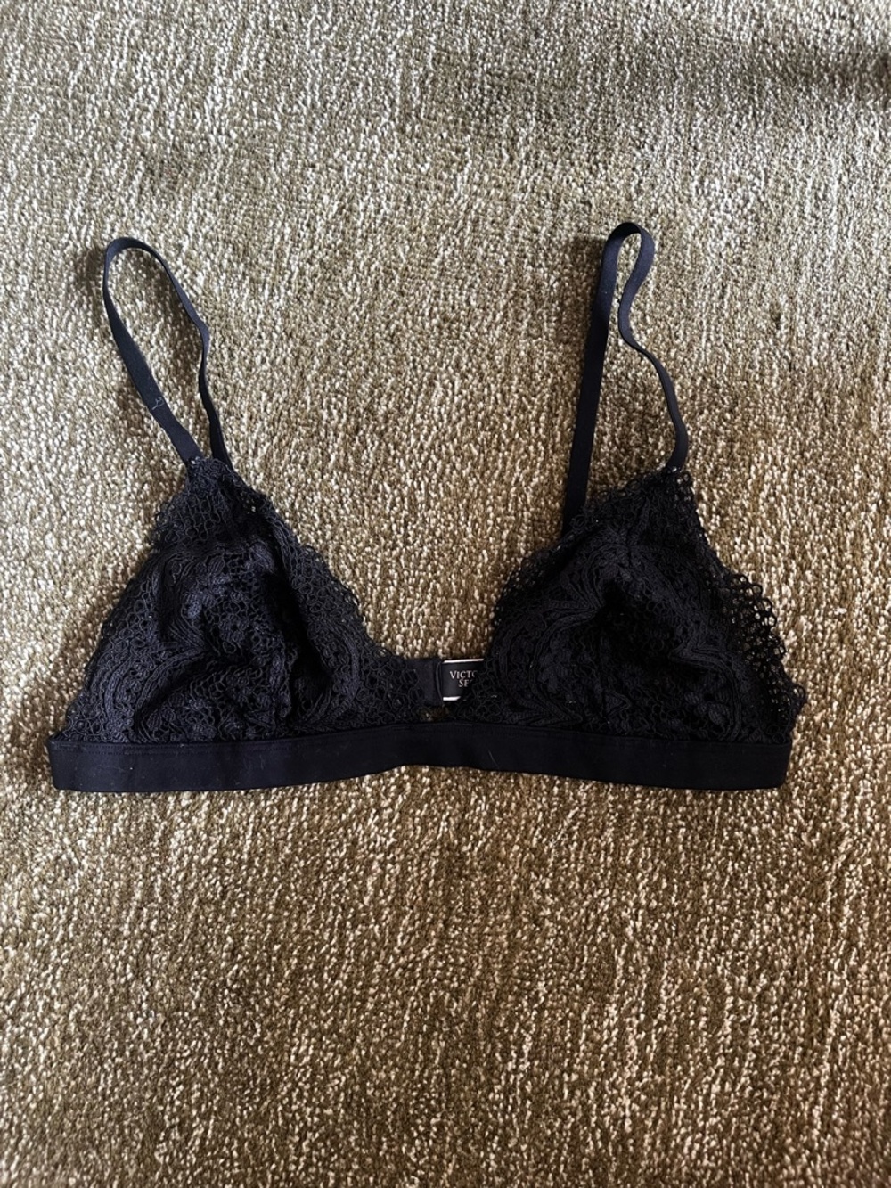 Victoria's Secret Black Lace Triangle Bralette